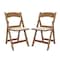 Flash Furniture HERCULES Commercial Chestnut Indoor/Outdoor Lightweight Wood Look Resin Folding Event Chair, 2PK 2-L-1-WG-RESIN-CHSNT-GG - alternate 1